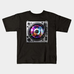 Turntable with a Disco Ball Kids T-Shirt